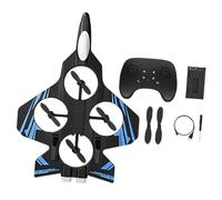 Colcolo RC Plane 2.4Ghz Remote Control Foam Airplane Toy, Quadcopter, Hovering, 360 Flip Rotation Mode, Aircraft Gift with Lights Lightweight, Fighter RC Plane Easy to Fly for Children, Ages 14+,Blue