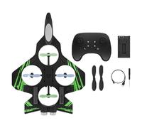 Colcolo RC Plane 2.4Ghz Remote Control Foam Airplane Toy, Quadcopter, Hovering, 360 Flip Rotation Mode, Aircraft Gift with Lights Lightweight, Fighter RC Plane Easy to Fly for Children, 14+, Green