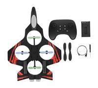 Colcolo RC Plane 2.4Ghz Remote Control Foam Airplane Toy, Quadcopter, Hovering, 360 Flip Rotation Mode, Aircraft Gift with Lights Lightweight, Fighter RC Plane Easy to Fly for Children, Ages 14+, Red
