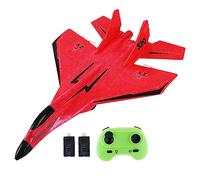 Colcolo RC Plane Foam RC Airplane with Light, 2x Time Easy to Control 28.5x21cm Outdoor ing Toys Jet Fighter Toys 2 Channel RC Glider for Beginner Adults，