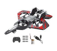 Colcolo RC Plane for Kids and Beginners, 2.4Ghz Remote Control Foam Airplane Toy, Quadcopter, Hovering, 360 Flip and Rotation Mode, 2 Speeds Adjustable, 6CH Roll Fixed Wing Aircraft Anti Falling,Red