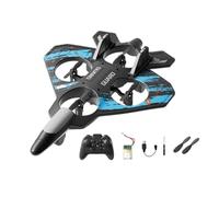Colcolo RC Plane Toy for Kids, 2.4Ghz Remote Control Foam Airplane Toy, Quadcopter, Hovering, 360 Flip and Rotation Mode, 2 Speeds Adjustable, 6CH Roll Fixed Wing Aircraft Toys Gifts, 1 Battery, Blue