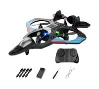 Colcolo RC Plane Toy for Kids, 2.4Ghz Remote Control Foam Airplane Toy, Quadcopter, Hovering, 360 Flip and Rotation Mode, Colorful LED Navigation Lights, 6CH Roll Fixed Wing Aircraft Toys for Adult