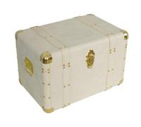 Colcolo Rectangular Storage Chest with Sliding Lid Portable MDF Storage Chest with Carrying Handles Wipe-Clean for Bedroom, Dressing Area, White