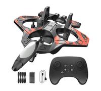 Colcolo Remote Control Airplane RC Plane Portable 4 Channels Roll Outdoor Toy Fighter Model, 360 Flip Rotation Mode, 3 Speed Fixed Wing Aircraft Anti Falling for Beginners Birthday Xmas Gifts, Red