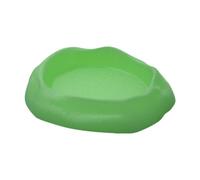 Colcolo Reptile Water Dish Food Tray Shallow Small Corner Terraium Bowl Food Bowl for Horned Frog Tortoise Lizard Gecko Hermit Crab, Green