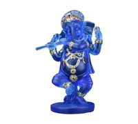 Colcolo Resin Hindu God Success Sculpture Table Centerpiece Ornament Decor Lord a Sculpture Figurine for Meditation Room, Blue