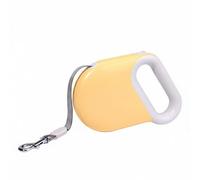 Colcolo Retractable Cord Exit Comfortable Grip Auto-Brake High-Strength Polyester Rope for Pets Suitable for Walking Training Outdoor, Yellow, 5M