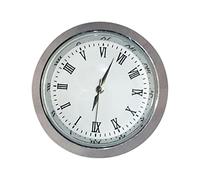 Colcolo Retro Clock Insert, Silent Clock Movement, Clock Mechanism 35mm Round Clock Head for DIY Clock Repair Replacement Accessories, White Roman Numbers