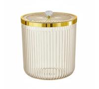 Colcolo Ribbed Glass Canister, Airtight Kitchen Storage Jar with Lid