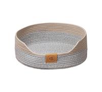 Colcolo Rope Woven Cat Bed Basket Pet Sleeping Bed Scratch Resistant Universal Kitty Comfortable Wear Resistant Cat Scratcher, Gray 40cm