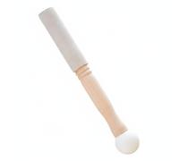 Colcolo Rubber Mallet Percussion Instrument Accessory Resonance Bowl Implement Ergonomic Handle Suitable for Meditation Practitioners Artists Sound Relaxation, Leather Ball Stick