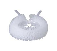 Colcolo Ruffled Neck Collars Vintage Design Cosplay Props for Ren Faire Theatrical Plays, white
