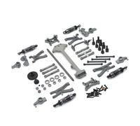 Colcolo Scale Vehicle Components Metal Upgrade Kit Set For Wltoys A949 A959 A969 A979 K929 A Version With Chassis Gears Steering Shafts And Bearings With, Titanium