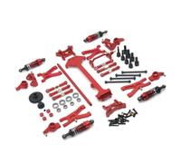 Colcolo Scale Vehicle Components Metal Upgrade Kit Set For Wltoys A949 A959 A969 A979 K929 A Version With Chassis Gears Steering Shafts And Bearings With, Red