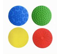 Colcolo Sensory Textured Mat Set Pads Tiles With Suction Cups Silicone Encourage Touch Sensation Balance Workouts And Quiet Play Suitable for children therapy rooms schools