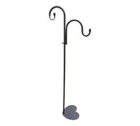 Colcolo Shepherds Hook Stand Display Hanger Outside Deck Easy to Install Iron Hook,with Flat Base,for Solar Feeder Wreath