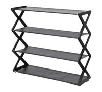 Colcolo Shoe Rack Stand PP and Nonwoven Easy Assembly Large Capacity Shoe Organizer Shelf for Dorm Hallway Corridor Home Bathroom, Black