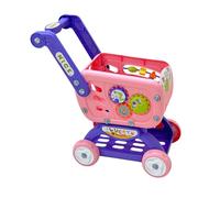 Colcolo Shopping Cart Toy Miniature Grocery Cart Role Playing Learning Development Small Trolley for Girls Boys Kids Birthday Gift, Pink