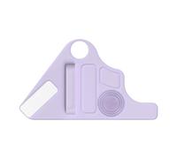 Colcolo Silicone Brush Cleaning Mat Make up Assistant Tool Organizer for Storage Portable Silicone Makeup Brush Holder for Eyeliner, Purple