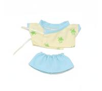 Colcolo Skirt Doll Apparel Outfit Traditional Chinese Theme With Bamboo Pattern and Classic Cross Cut Smooth Cloth Texture suitable for 10cm doll figures , S63 Hanfu SET