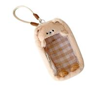 Colcolo Small Figure Display Case Versatile Lovely Compact Card Sleeve for Collectibles, Bear