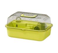 Colcolo Small Rodent Habitat Cage Double Layer Portable with Multiple Air Holes Removable Base for Easy Upkeep Suitable for Hamsters Travel Home, Lemon Yellow, Yellow