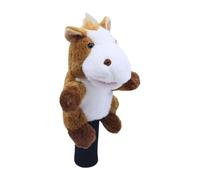 Colcolo Soft Plush Golf Wood Driver Headcover Golf Equipment Novelty Portable Transport Protect Club Head Cover for Practice Adults - Horse
