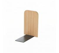Colcolo Solid Wood Beech Bookend With Sturdy Metal Base For Organizing Novels Textbooks Journals On Desk Suitable For Home, Small, Square Head, 8x13x11cm, Beech Wood Small Square Head Bookend