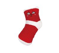 Colcolo Squeaky Dog Toy Funny Sturdy Interactive Keep Them Busy,Creative,Expression Bite Toy, Stuffed Sock Birthday Gift, Red White