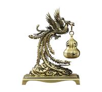 Colcolo Statue Sculpture Hanging Incense Burner Vintage Metal Decorative Figurine Incense Cone Holder for Tea Room SPA, Gold