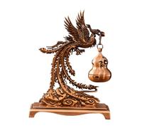 Colcolo Statue Sculpture Hanging Incense Burner Vintage Metal Decorative Figurine Incense Cone Holder for Tea Room SPA, Bronze