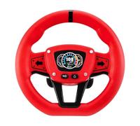 Colcolo Steering Wheel Simulated Toy Pretend Driving Toy Educational Small Electronic Driving Controller for Children Kids Gifts, Red