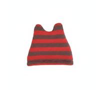Colcolo Striped Doll Hat Knitted Cap Beanie Headwear With Cat Ear Accents Elasticized Band Suitable for 1/12 Scale Styling And 13-15cm Head Circumference , Orange Red Coffee