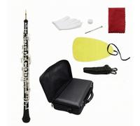 Colcolo Synthetic Oboe Concert Woodwind Oboe With 22 Key Layout Semi Automatic Keys Silver Synthetic Wood With Carry Case suitable for music education school ensembles recitals