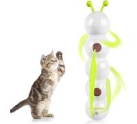 Colcolo Teasing Cat Toy Automatic Moving Worm Activity Training Interactive Cat Toy Intelligent Companion Wand Hands Free Training Game Interactive Bouncy Fuzzy Pet for Medium Large Cats