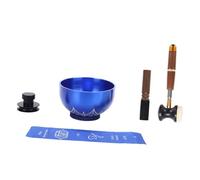 Colcolo Tibetan Sing Bowl Set Meditation Gong Instrument Relaxing Craft Decor Art Supplies Ornament with Wooden Mallet for Men Women, A5