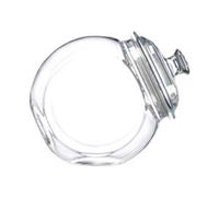 Colcolo Tilted Jar Clear Candy Jar Airtight Kitchen with Lid Coffee Capsule Storage Coffee Beans Storage Canister Home Decoration, 6.2L