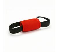Colcolo Toy Dog Tug Toy With Handles Bite Training Interactive Toy Polyester Build With Textured Wrap And Loop Handles suitable for indoor training park pet, Red