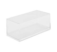 Colcolo Transparent Acrylic Display Case Display Box Portable Modern Table for 1/64 Vehicles Model for Mini Action Figures Small Toys, Clear Base
