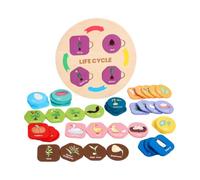 Colcolo Tree Development Cycle Puzzle with Circular Board Educational Life Cycle Puzzle Set Hands-on for Kids