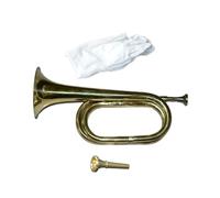 Colcolo Trumpet Bugle Musical Instrument,Gold Gilded Copper,Lightweight Retro Brass Instrument,Cavalry Trumpet for Festival,Students