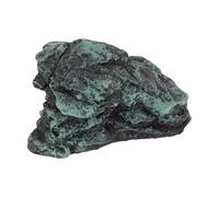 Colcolo Turtle Reptile Basking Cave Tortoise Climbing Ramp Hideout Realistic Resin Reptile Hide Rock Tortoise Resting Dock for Geckos