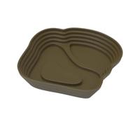 Colcolo Turtle Water Bowl Reptile Feeding Dish Aquarium Ornament Reptile Bathing Dish Pool for Snake Pet Supplies Turtle Rest Bath, Small, Green