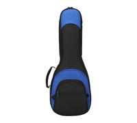 Colcolo Ukulele Bag with Adjustable Shoulder Strap Sponge Padding Shockproof Ukulele Gig Bag with Carry Handle for Concert Camping, Black Blue, 21inch