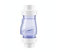Colcolo Valve Swimming Pool Backflow Preventer Transparent One Way Valve PVC Material Leak Resistant Non Return Valve for Plumbing Runs Suitable for Pool, 2 Inch DN63