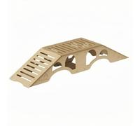 Colcolo Vehicle Obstacle Course RC Crawler Bridge Ramp Track Toy Accessory Miniature Structure Wooden Slotted Surface Arched Sides for playrooms hobby workshops desk setups