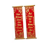Colcolo Vietnamese New Year Decoration Couplets Lien Trang Tet Couplets Lightweight Chunlian for Housewarming Office Bedroom