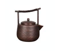 Colcolo Vintage Style Kettle Copper Teapot Water Pot Stovetop Boiler Handmade Hammered Surface with Firm Handle and Suitable for Home Cooking Relaxed Small Gatherings