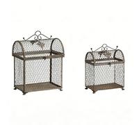 Colcolo Vintage Style Planter Metal Birdcage Decor Rustic Iron Cage Centerpiece Decorative Cage Display Antique Look Bird Cage For Plants And Decor suitable